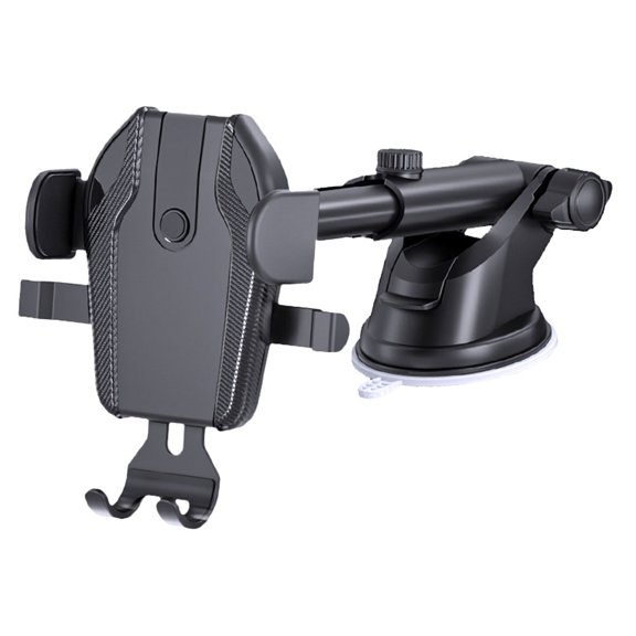 UPGRATOR Black Car Phone Holder with Adjustable Mount for Stable Navigation and Phone Viewing