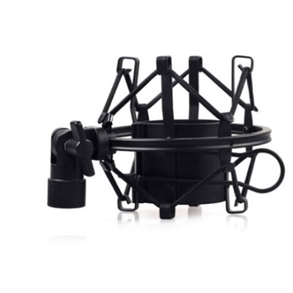 UPGRATOR Black Condenser Mic Mount with Adjustable Angle for Studio and Broadcast Use