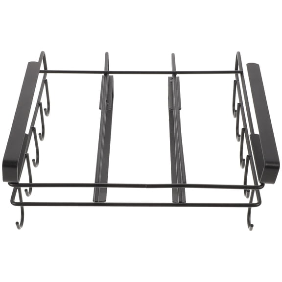 UPGRATOR Black Metal Kitchen Hanging Rack for Cutting Boards Pan Lids and Mug Holder