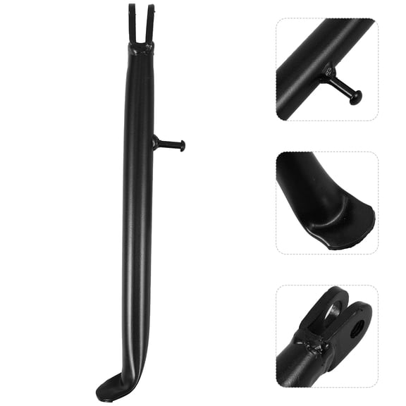UPGRATOR Black Motorcycle Side Stand Heavy Duty Iron Kickstand Replacement for Off Road Motorcycles