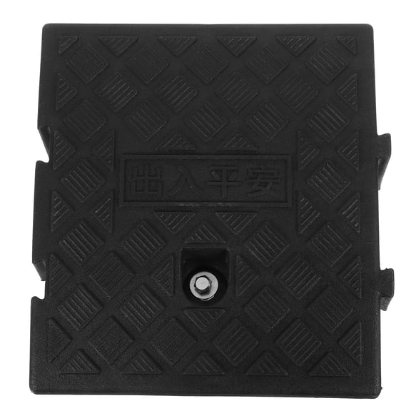UPGRATOR Black Plastic Curb Ramp with Grid Structure for Vehicle and Scooter Access