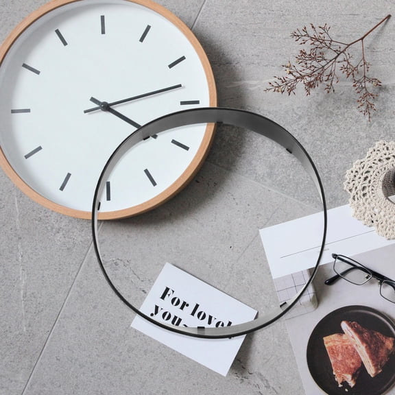 UPGRATOR Black Plastic Wall Clock Frame Replacement with Lightweight Strong Material and Fade Resistant Trim