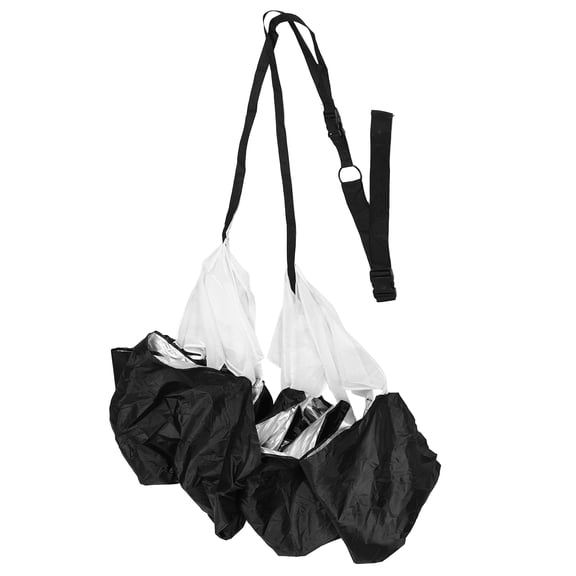 UPGRATOR Black Running Resistance Parachute Speed Training Chute for Outdoor Athletic Workouts