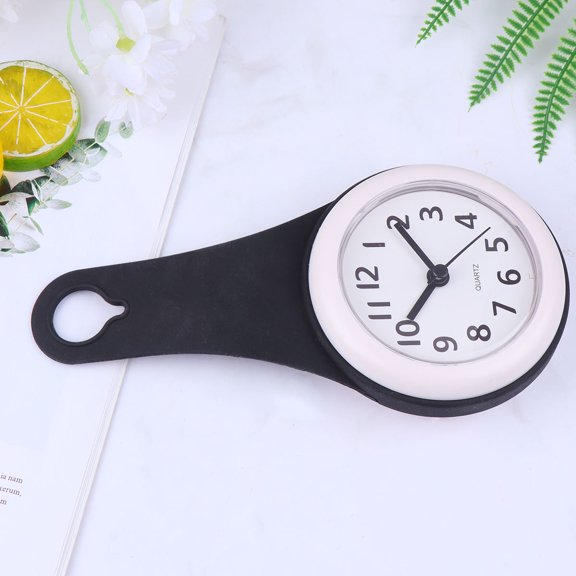 UPGRATOR Bathroom Alarm Clock, Waterproof, Black, Digital Timer, Silent, Fashionable and Chic