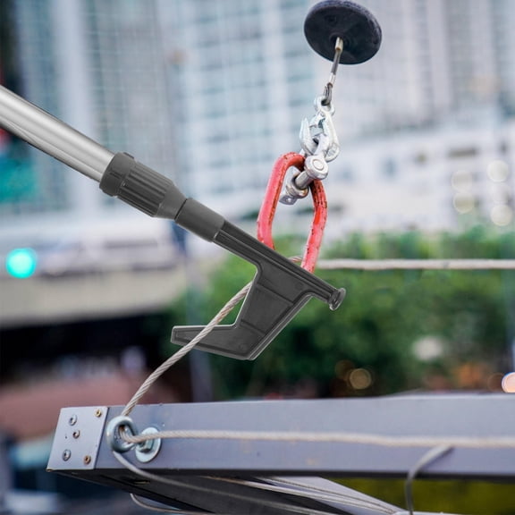 UPGRATOR Boat Hook for Docking Nylon Black Telescoping Pole Attachment Accessory