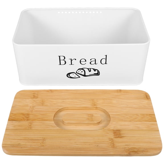 UPGRATOR Bread Storage Container with Lid and Metal Case for Homemade Bread 33.0X18.5X13.7in 1 Set