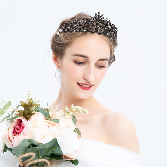 UPGRATOR Bridal Crowns for Wedding Vintage Baroque Crown Alloy Hair Accessory for Bride 1Pcs