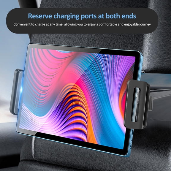 UPGRATOR Black Adjustable Car Headrest Tablet Holder with 360 Degree Rotation for Phone