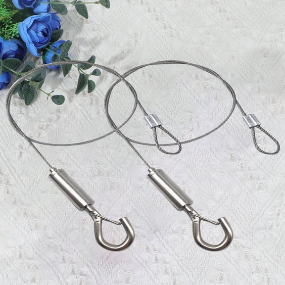 UPGRATOR Ceiling Hanging Wire Rope Set, 2 Pieces for LED Lamps and Display Fixtures