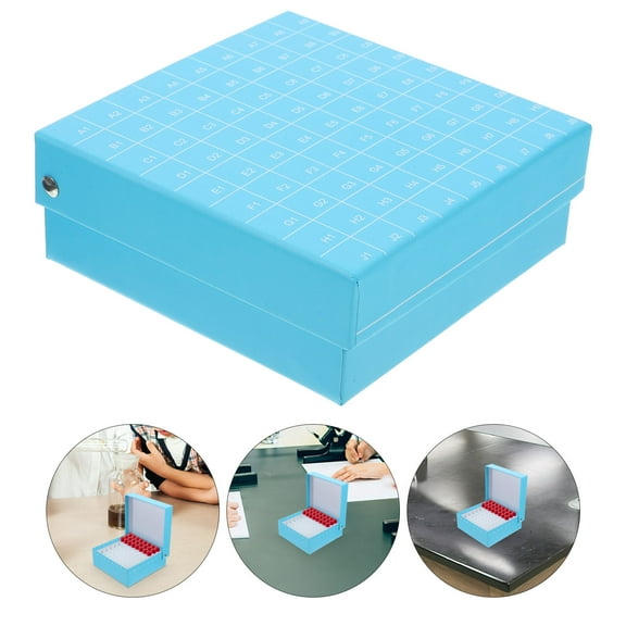 UPGRATOR Centrifuge Tube Storage Box Sky Blue with Durable Plastic Paper Material for Lab Samples