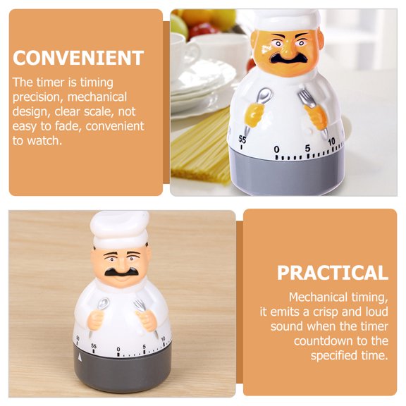 UPGRATOR Chef Timer Mechanical Kitchen Timer Reminder with Crisp Sound for Accurate Timing