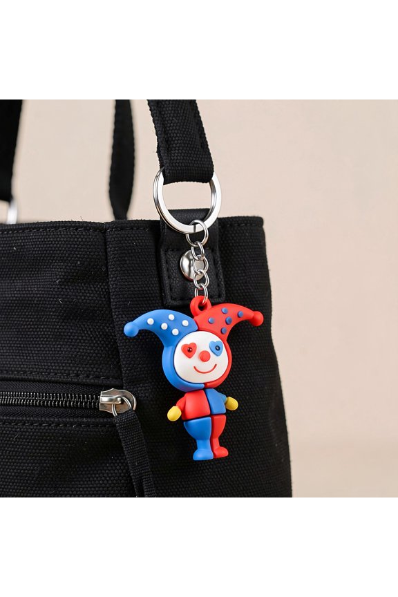 Clown Figure Keyring Pendant Decoration Bag Charm 1 Set