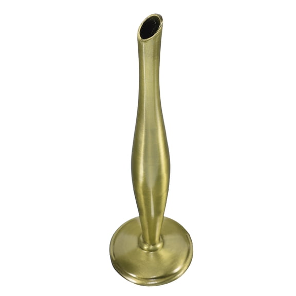 UPGRATOR Compact Golden Brass Bud Vase Small Round Metal Vase for Home Table Decor