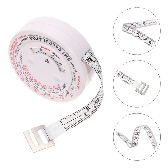 UPGRATOR Compact White Tape Measure for Body Measurements with Clear Cm Inch Markings