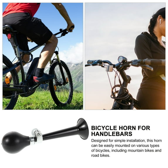 UPGRATOR Horn for Bike Bicycle Air Horn Black PVC Electroplated 1Pack Enhance Riding Safety