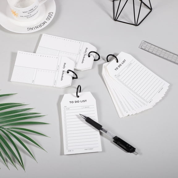 UPGRATOR Daily Planner Notepad with Detachable Metal , 4-Pack White Paper Sheets for Effective Planning and Organization