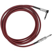 UPGRATOR Dark Red Nylon Braided Guitar Patch Cable with Metal Copper Connectors for Superior Audio Performance