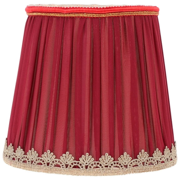 UPGRATOR Dark Red Square Cloth Lampshade for Friends with Protective Cover 1Pack 5.9x5.9x5.5in
