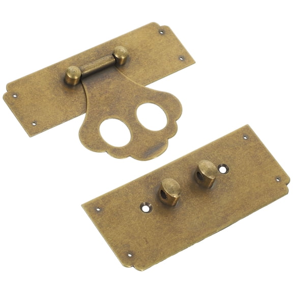 UPGRATOR Decorative Brass Box Latch Hasp for Wooden Furniture Strong and Easy to Install
