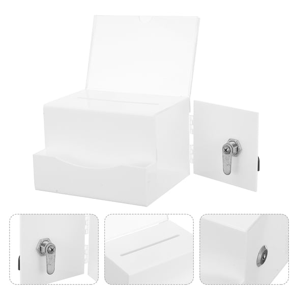 UPGRATOR Donation Boxes Acrylic 1Set Classroom Community Events