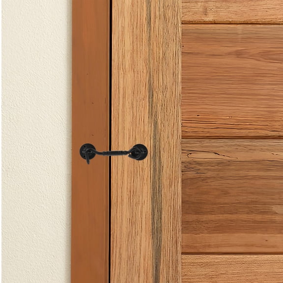 UPGRATOR Durable Stainless Steel Door Latch Hook Black Versatile Home Security