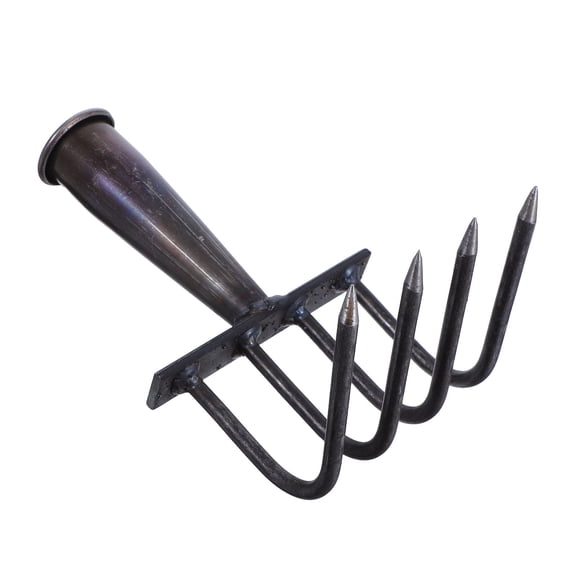 UPGRATOR Durable Grey Metal Replacement Rake Head for Garden Tool Outdoor Yard Lawn Leaf Removal