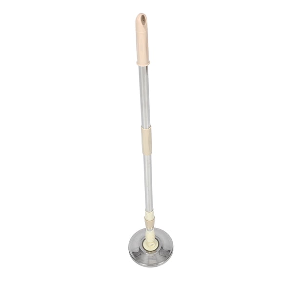 UPGRATOR Stainless Steel Mop Stick Pole, Khaki Plastic Handle, Rotating, Telescopic, Durable for Daily Use