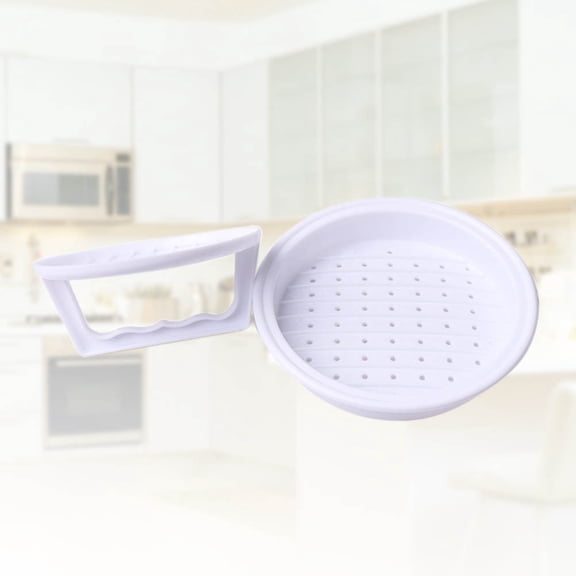 UPGRATOR Durable White Hamburger Maker with Adjustable Thickness for Kitchen Use