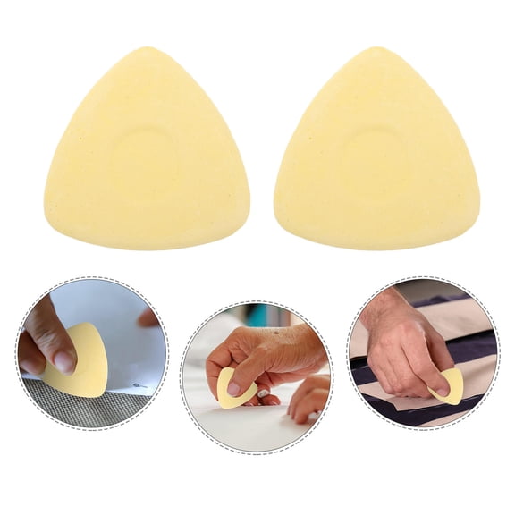 UPGRATOR Durable Yellow Triangle Sewing Chalk for Tailoring and Marking Fabric Tools 1 Set