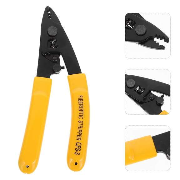 UPGRATOR Durable Yellow Wire Stripper Cable Stripping Hand Tool No Damage to Conductor Core