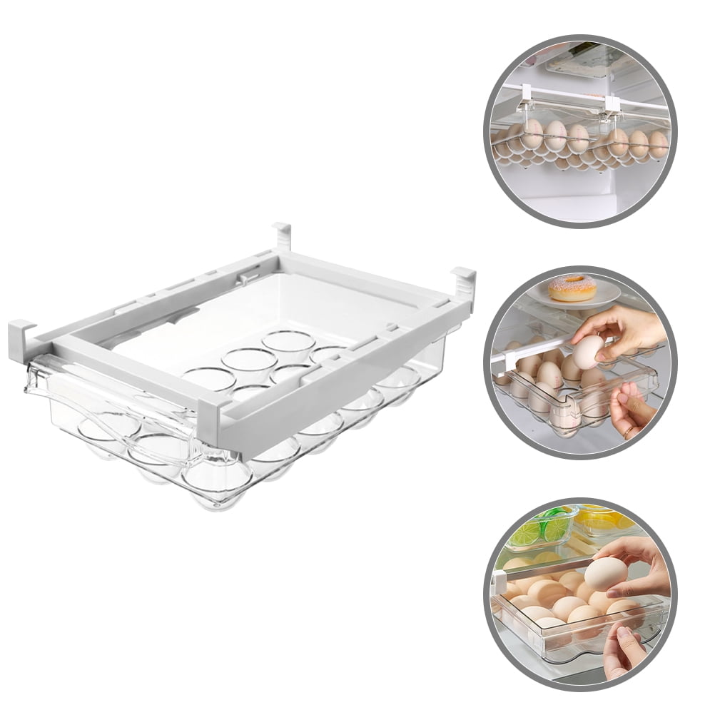 UPGRATOR Egg Container For Refrigerator 1Set Abs Pet Pp 30X19.8X9.5Cm Transparent Drawer Style
