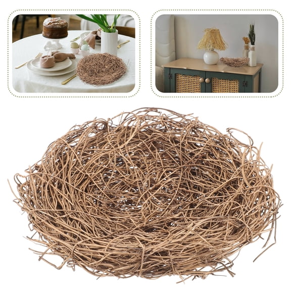UPGRATOR Egg Nest Light Brown Rattan 1Pack For Christmas Party And Decor