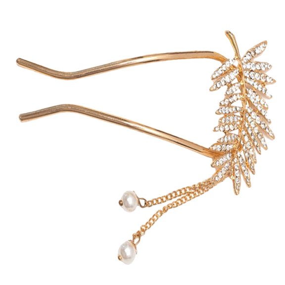 UPGRATOR Elegant Golden Hair Clips for Wedding Updos Sturdy Hair Fork Pin Accessory