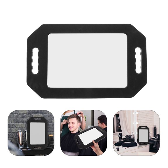UPGRATOR Ergonomic Rectangular Handheld Mirror with Handle for Hair Styling and Barbershops