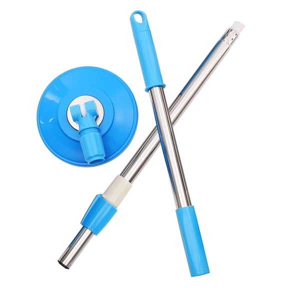 UPGRATOR Expandable Rotating Mop Handle Pole Blue Durable Stainless Steel Replacement