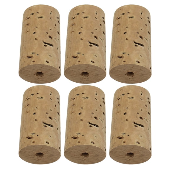 UPGRATOR Flute Accessories 6Pcs Cork Plugs for Headjoint and Musical Instrument Repair in Khaki 1.23in
