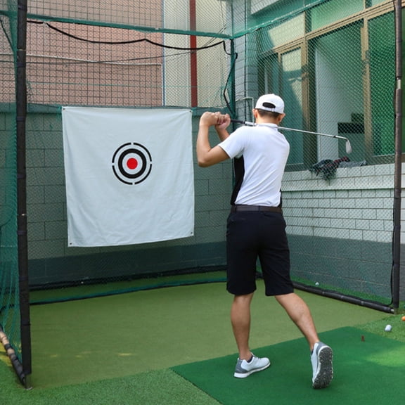 UPGRATOR Foldable White Chipping Net for Golf Practice Lightweight Portable Indoor Outdoor Training Set