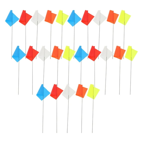 UPGRATOR Garden Marking Flags 50Pcs 38X12.2X0.2In Pvc Steel for Landmark Identification in Various Colors