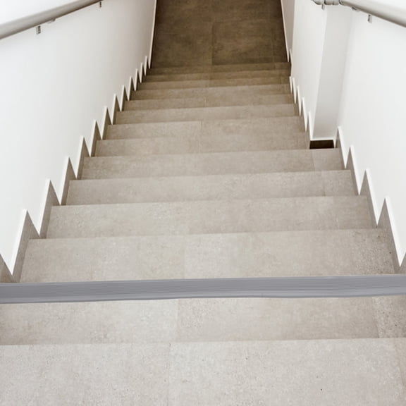 UPGRATOR Grey Waterproof PVC Stair Edging Protector for Stairs Indoor and Outdoor Use with Maximum Grip