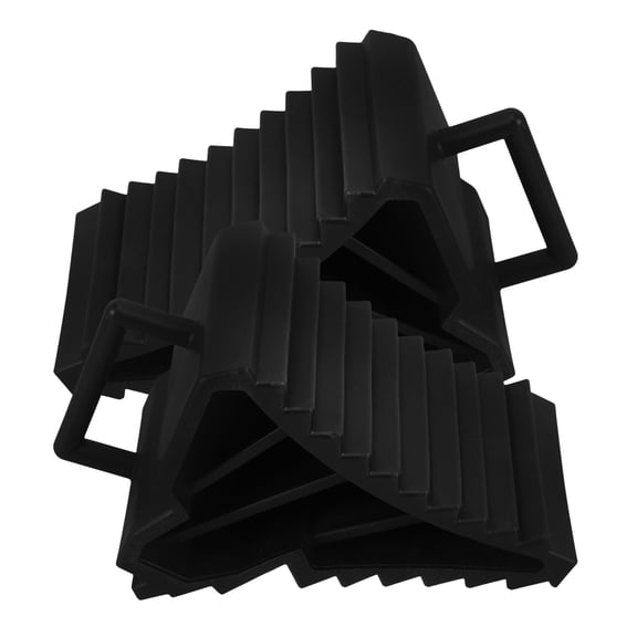 UPGRATOR Heavy Duty Rubber Wheel Chocks 1 Pair for Car, Truck, Trailer Tires - , Non- Safety Blocks