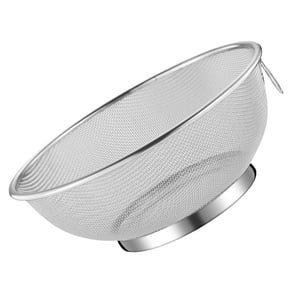 UPGRATOR Home Use Stainless Steel Fine Mesh Sieve Strainer Plated Silver Metal Colander