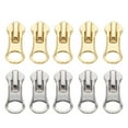 thumbnail image 1 of UPGRATOR Instant Fix Zipper Repair Kit Gold Zippers Clothing Fix 10Pcs 1.1In, 1 of 6