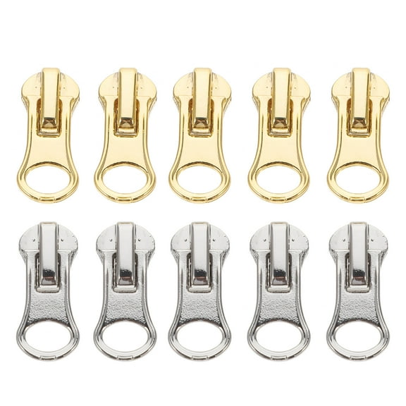 UPGRATOR Instant Fix Zipper Repair Kit Gold Zippers Clothing Fix 10Pcs 1.1In