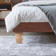 UPGRATOR Intricately Carved Khaki Wood Furniture Feet for Elegant Decor