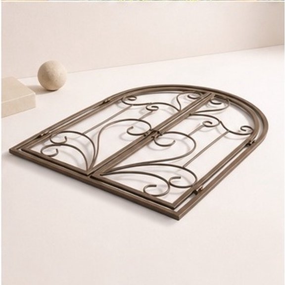 UPGRATOR Iron Art Window Frame Wall Hanging with Arched Design for Patio and Entryway Decoration
