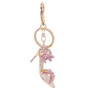 UPGRATOR Stylish Women Keychain Keychain Accessories for Women Pink Rhinestone 1Set Everyday Use