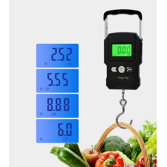 UPGRATOR LCD Display Scale with Multiple Units and Durable ABS Material Compact Black Handheld