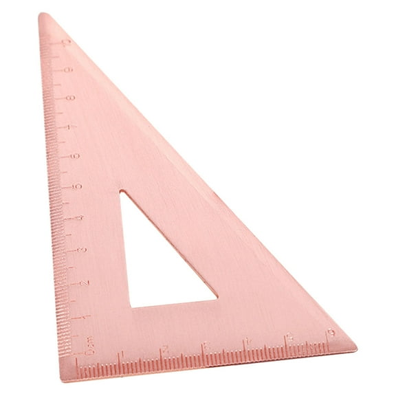 UPGRATOR Light Brown Copper Drafting Triangle Ruler with Vintage Handmade Design for Precise Measuring