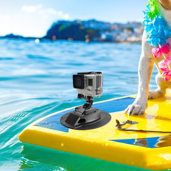 UPGRATOR Lightweight Black Surfboard Camera Mount Base Compatible with Multiple Cameras