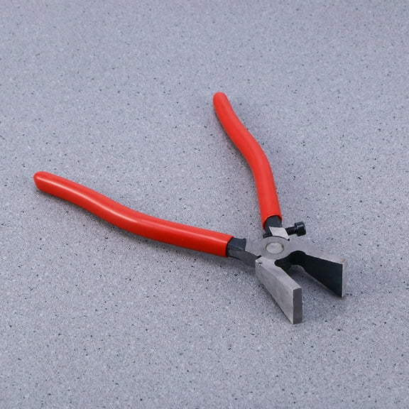 UPGRATOR Red Key Fob Pliers for Glass Trimming with Adjustable Screw and Durable Metal